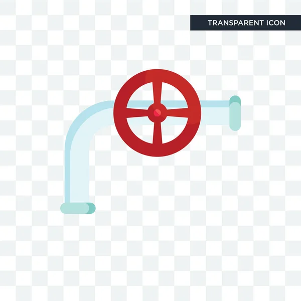 Gas pijp vector pictogram geïsoleerd op transparante achtergrond, Gas pip — Stockvector