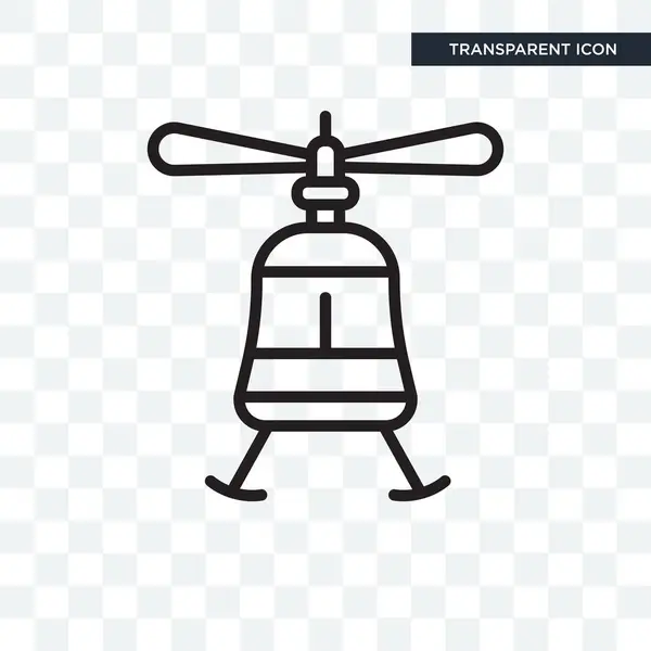 Helikopter vector pictogram geïsoleerd op transparante achtergrond, helikopter logo ontwerp — Stockvector