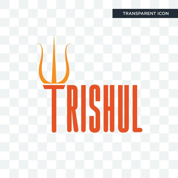 TRISHUL vector pictogram geïsoleerd op transparante achtergrond, trishul — Stockvector