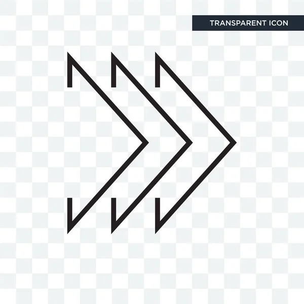 Juiste chevron vector pictogram geïsoleerd op transparante achtergrond, Ri — Stockvector