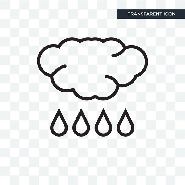 Deszcz wektor ikona na białym tle na przezroczystym tle, deszcz logo d — Wektor stockowy