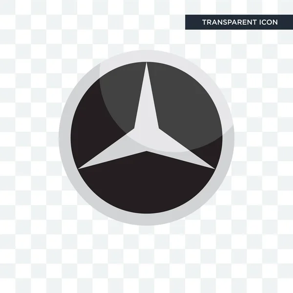 Mercedes vector icon isolated on transparent background, mercede — Stock Vector