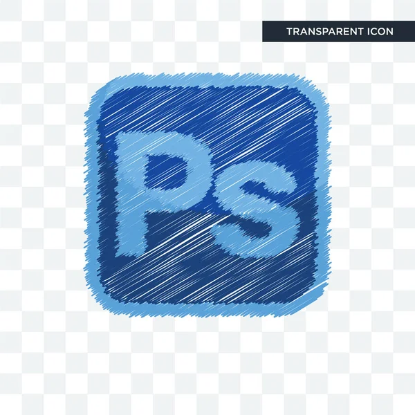 Photoshop icono vectorial aislado sobre fondo transparente, fotos — Vector de stock