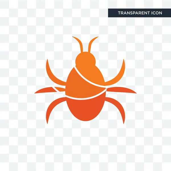 Cockroach vector icon isolated on transparent background, cockro — Stock Vector