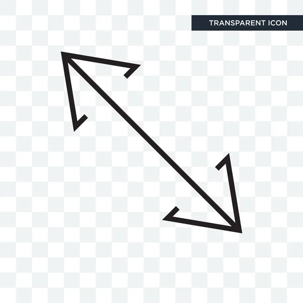 Diagonal vektor ikonen isolerad på transparent bakgrund, Diagona — Stock vektor