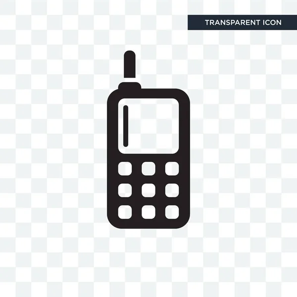 Ancienne icône vectorielle de téléphone portable isolée sur fond transparent , — Image vectorielle