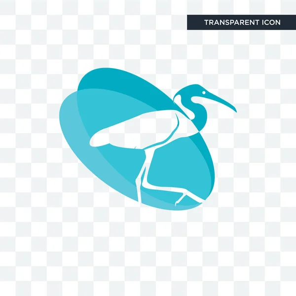 Egret vektorové ikony izolované na průhledné pozadí, egret logo — Stockový vektor