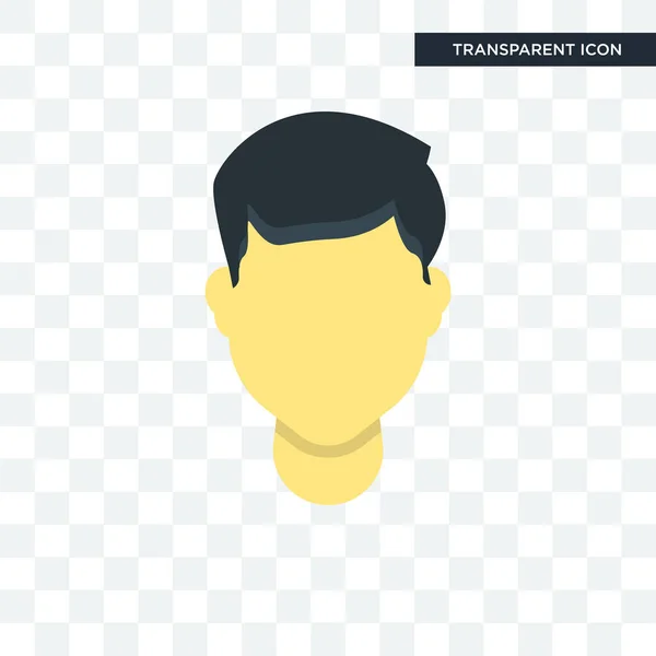 Hombre icono vector de pelo aislado sobre fondo transparente, Hombre hai — Archivo Imágenes Vectoriales