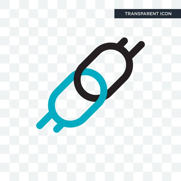 Icono de vector de cadena aislado sobre fondo transparente, logotipo de cadena — Vector de stock