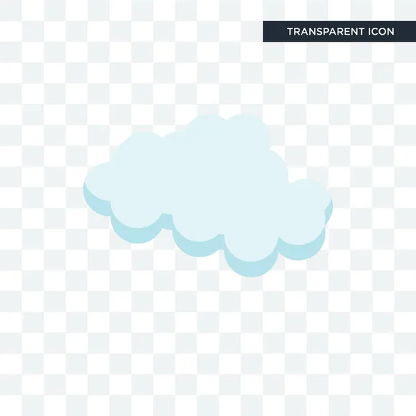 Cloude vector pictogram geïsoleerd op transparante achtergrond, Cloude lo — Stockvector