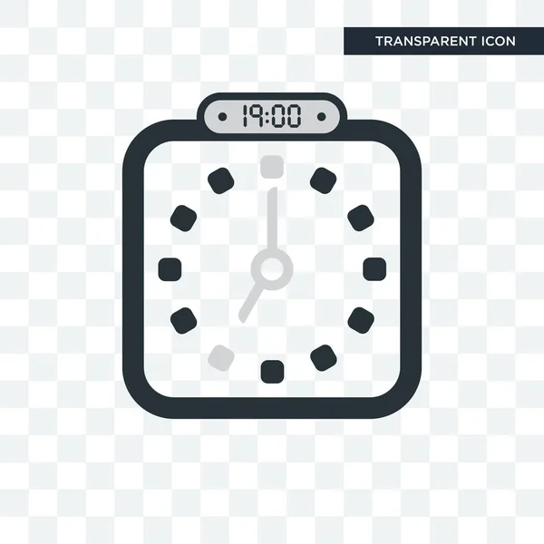 De 19:00, 7 pm vector pictogram geïsoleerd op transparante achtergrond, T — Stockvector