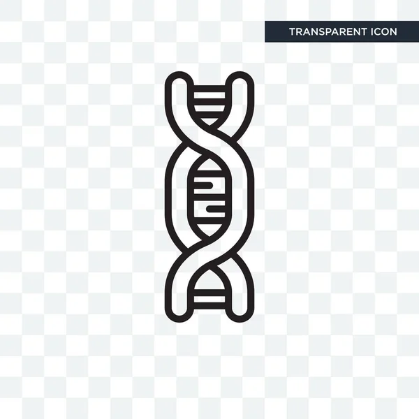 Icono de vector de ADN aislado sobre fondo transparente, diseño de logotipo de ADN — Archivo Imágenes Vectoriales