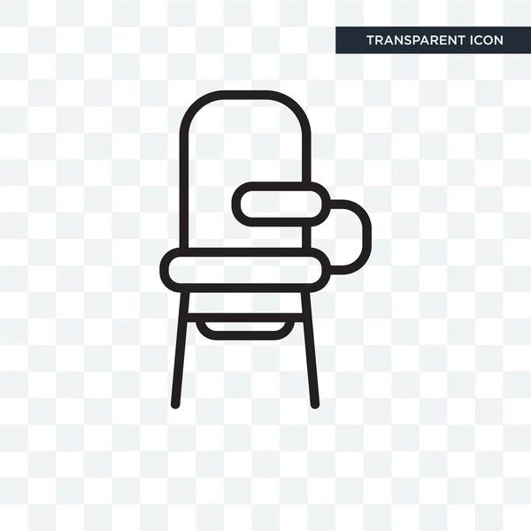 Desk chair vector icon isolated on transparent background, Desk