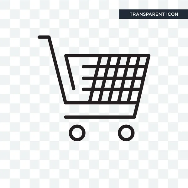 E commerce shopping cart tool vector icon isolated on transparen — Stock Vector