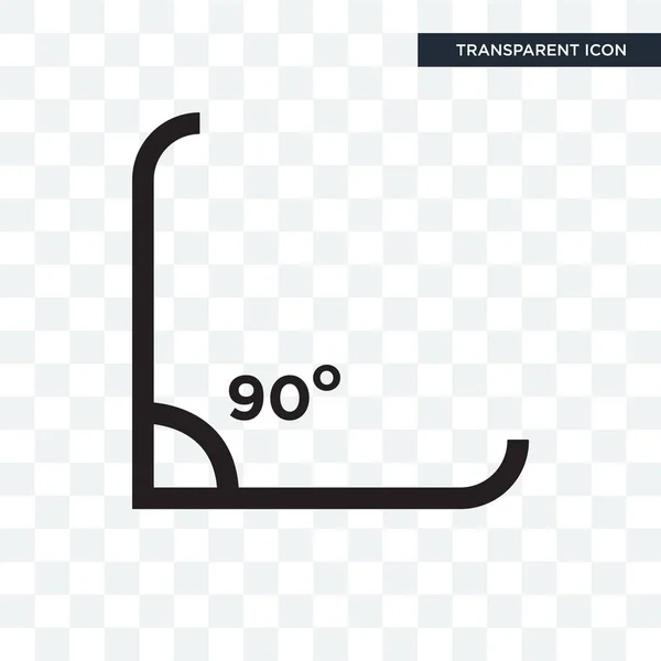 Right angle of 90 degrees vector icon isolated on transparent ba — Stock Illustration Right angle of 90 degrees vector icon isolated on transparent ba Royalty Free Stock Vectors