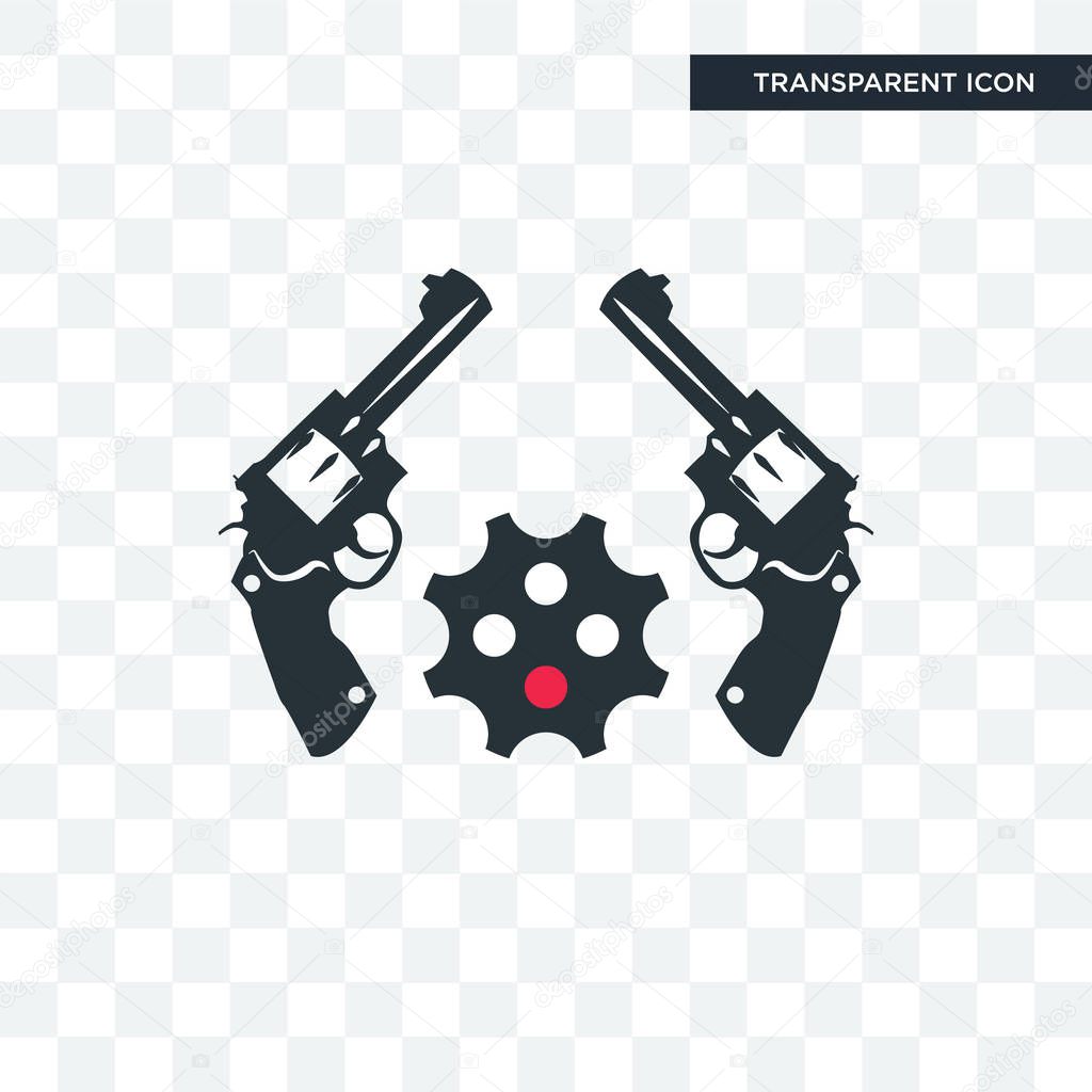 revolver vector icon isolated on transparent background, revolve