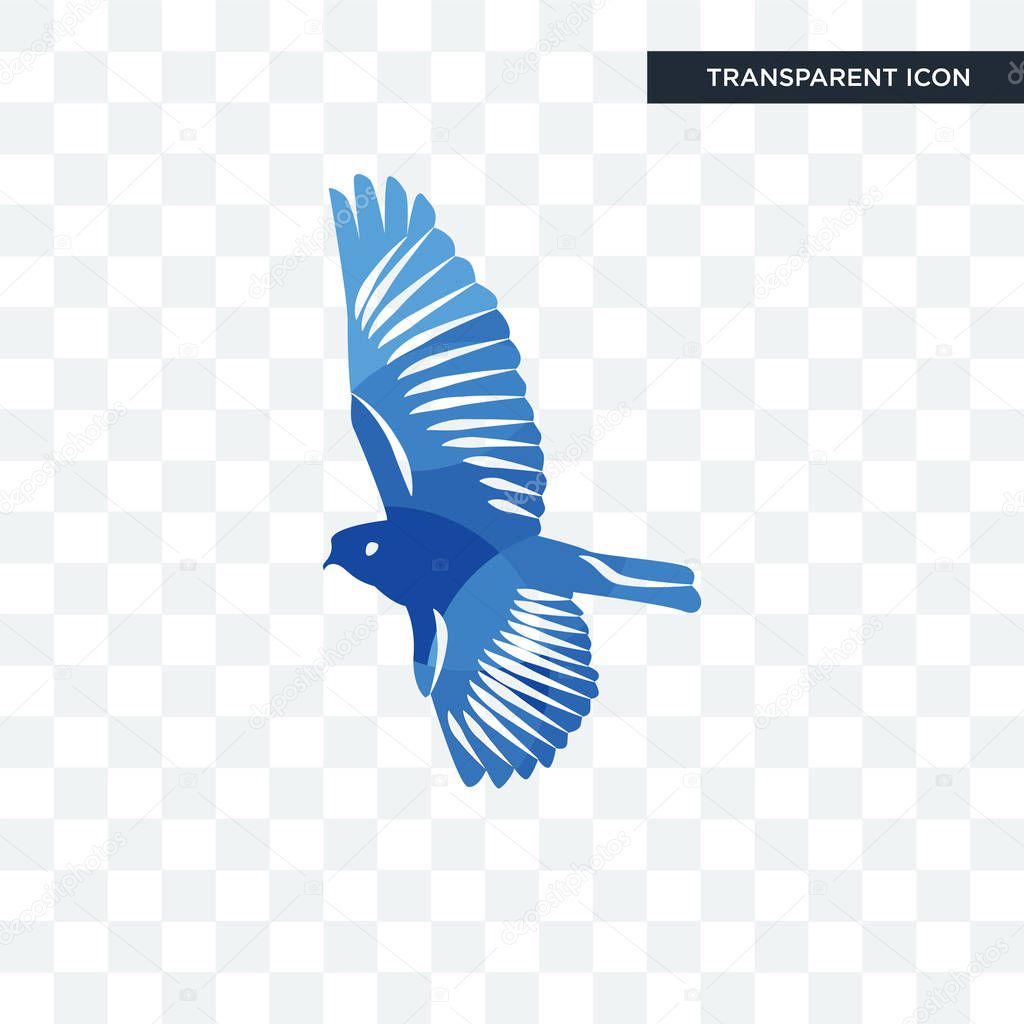 bird vector icon isolated on transparent background, bird logo d
