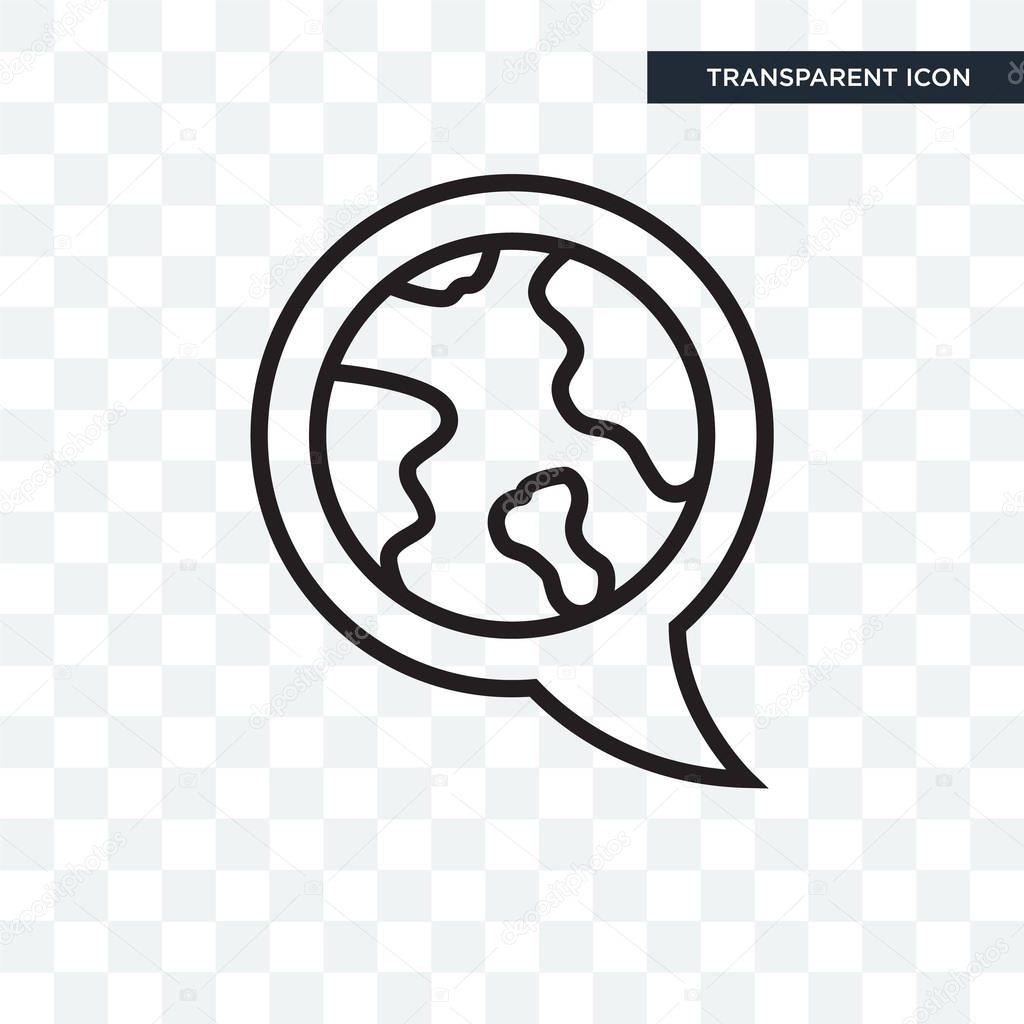 Language vector icon isolated on transparent background, Language logo concept