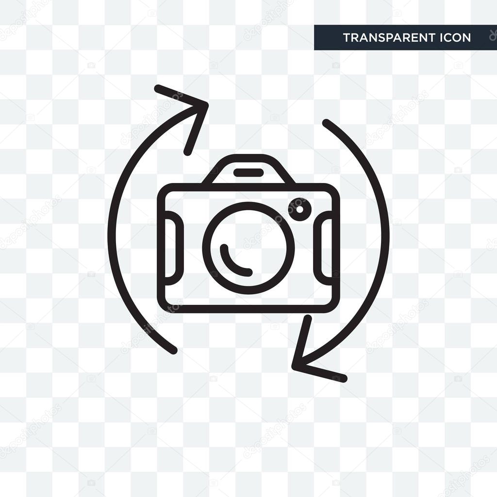 Rotate vector icon isolated on transparent background, Rotate logo design
