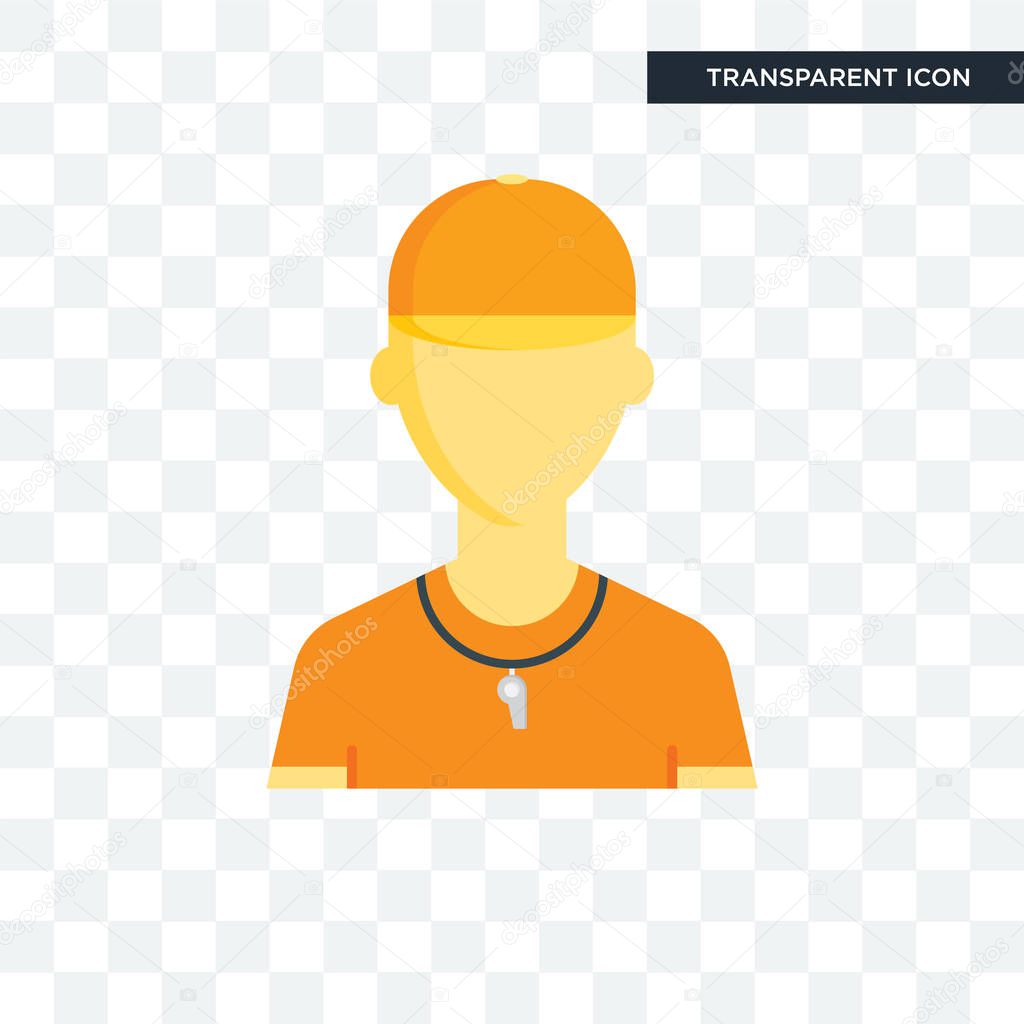 Coach vector icon isolated on transparent background, Coach logo