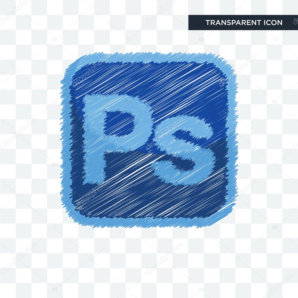 photoshop vector icon isolated on transparent background, photos