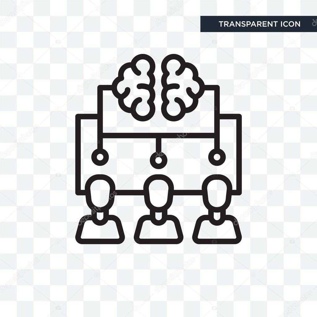 Brainstorm vector icon isolated on transparent background, Brainstorm logo concept