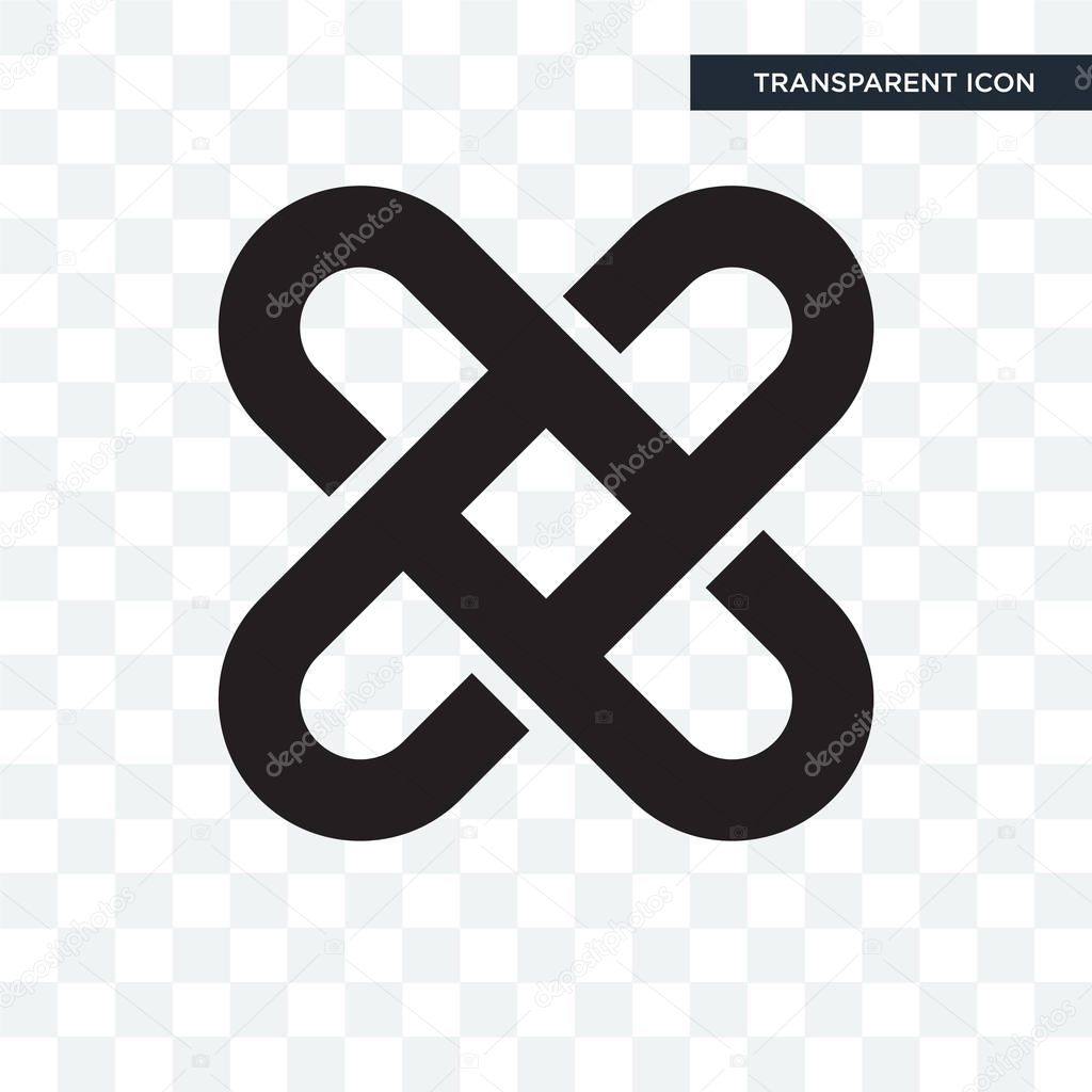 Interlocking vector icon isolated on transparent background, Interlocking logo concept