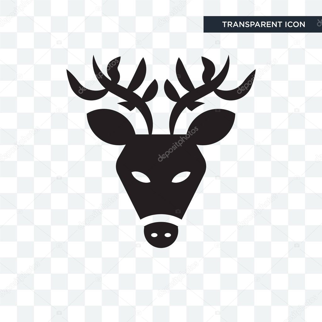 Deer vector icon isolated on transparent background, Deer logo d
