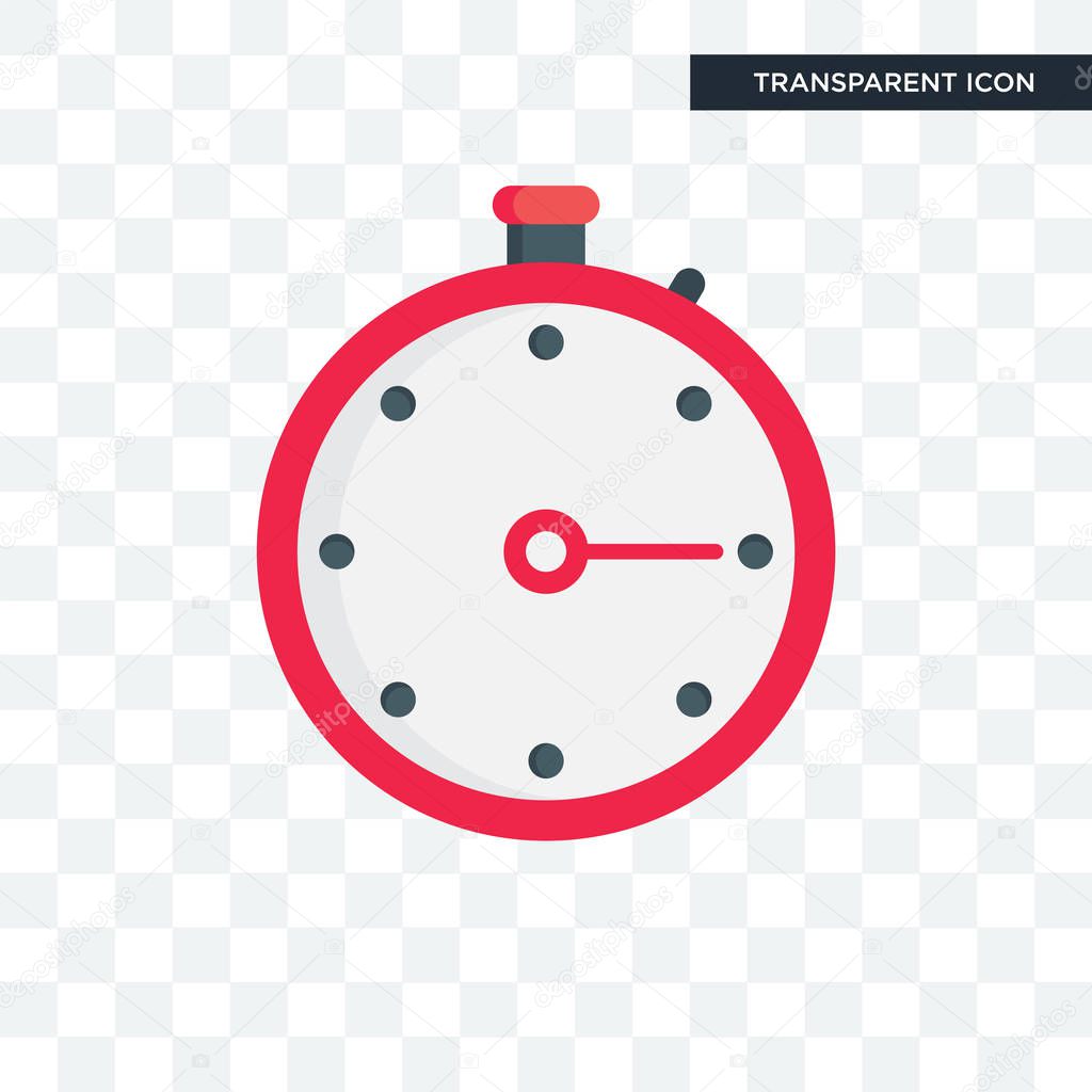 Stopwatch vector icon isolated on transparent background, Stopwa
