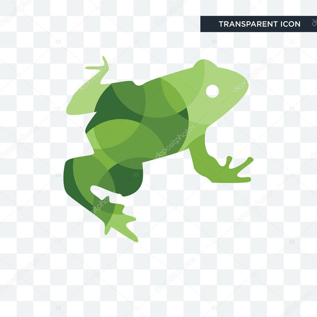 Big frog vector icon isolated on transparent background, big frog logo concept