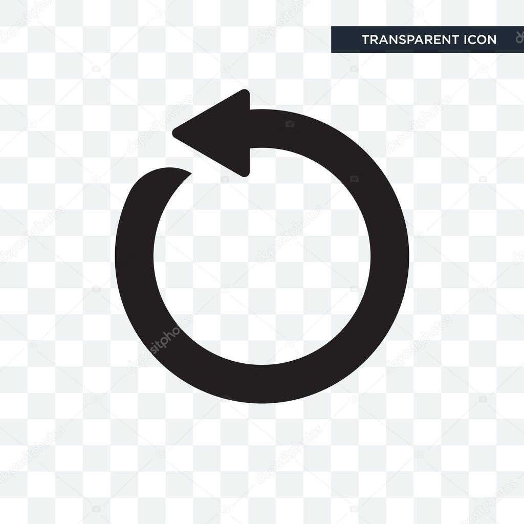 Circular arrow vector icon isolated on transparent background, C