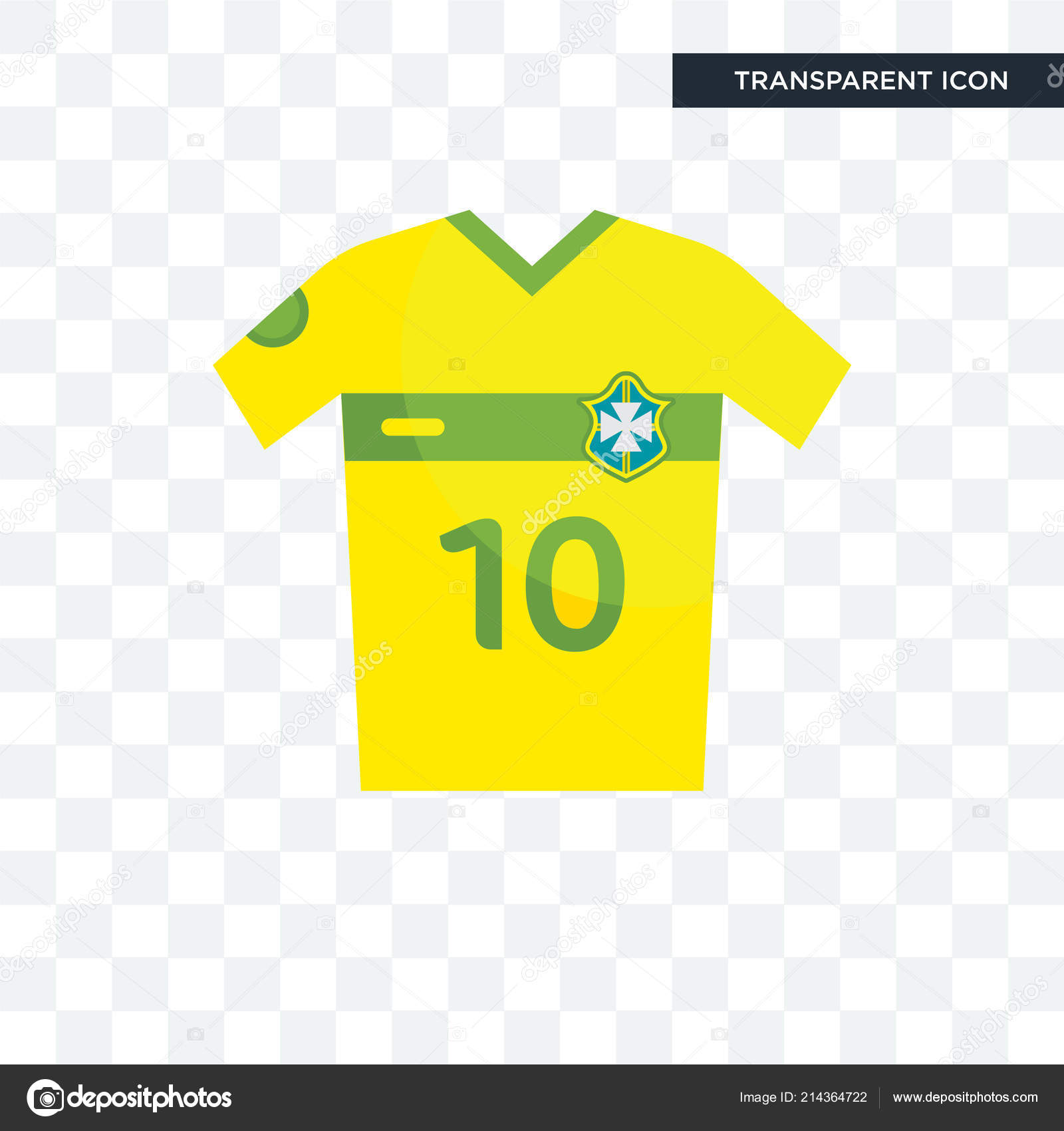 Icono de vector de jersey del fútbol aislado sobre fondo transparente
