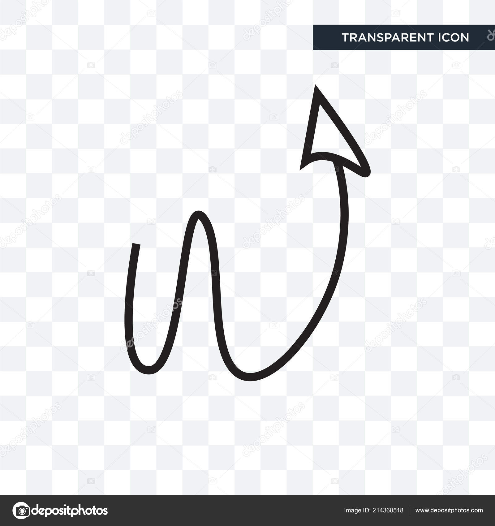 Icono de vector de flecha curva aislado sobre fondo transparente, Cur  Vector de stock #214368518 de ©vectorgalaxy, image size:1600x1700