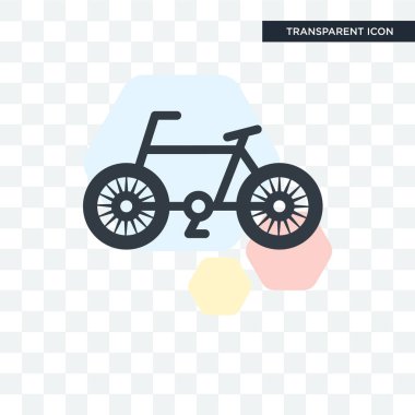 Saydam arka plan üzerinde bisiklet izole Bisiklet vektör simgesi 