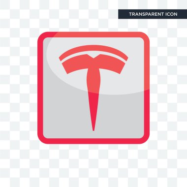 saydam arka plan üzerinde tesla logo izole tesla vektör simgesi