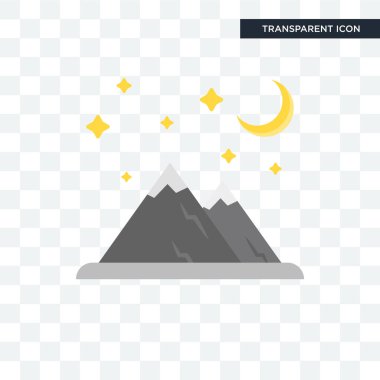 Saydam arka plan üzerinde Mounta izole dağlar vektör simgesi