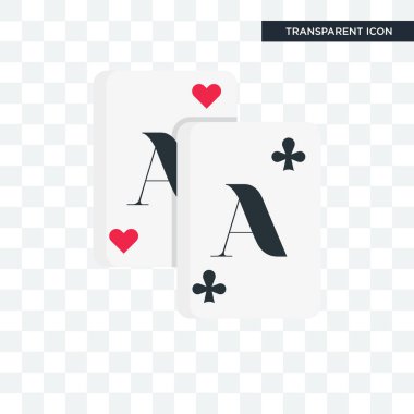 Saydam arka plan üzerinde Pl izole iskambil vektör simgesi