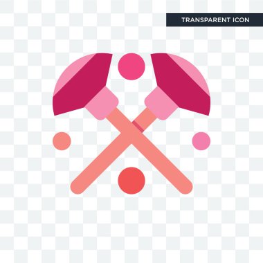 Saydam arka plan üzerinde makyaj lo izole makyaj vektör simgesi