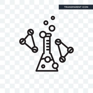 Saydam arka plan üzerinde Test tüpü logo tasarımı izole tüp vektör simgesi
