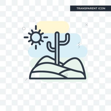 Saydam arka plan üzerinde çöl lo izole çöl vektör simgesi