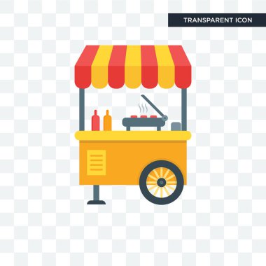 Saydam arka plan üzerinde Viyadükler izole sokak gıda vektör simgesi