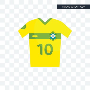 Saydam arka plan üzerinde izole futbol jersey vektör simgesi, 