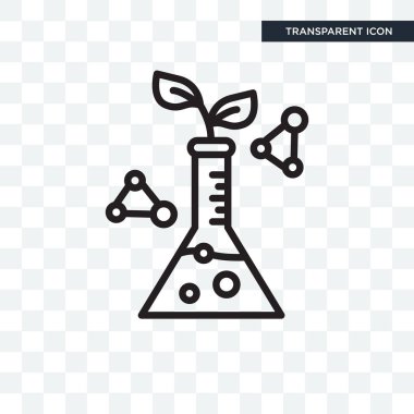 Saydam arka plan üzerinde Test tüpü logo tasarımı izole tüp vektör simgesi