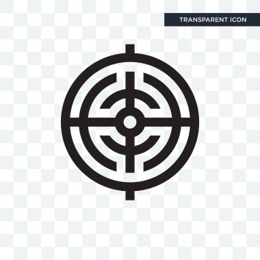 Saydam arka plan üzerinde Radar logo izole radar vektör simgesi