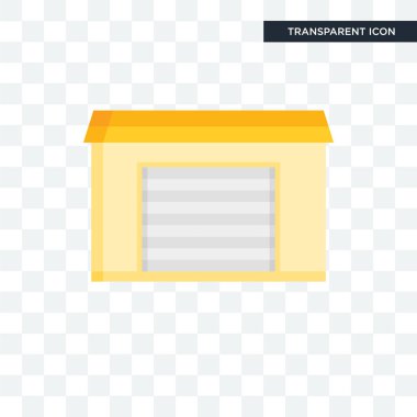 Saydam arka plan üzerinde garaj lo izole garaj vektör simgesi