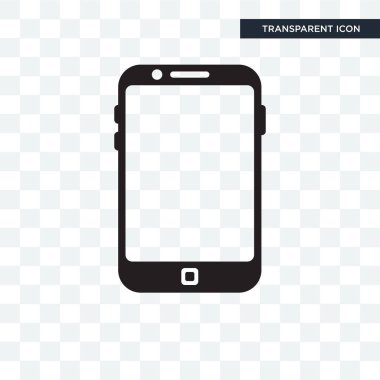 Saydam arka plan üzerinde akıllı izole Smartphone vektör simgesi