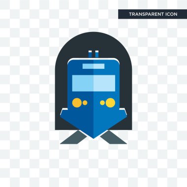 saydam arka plan üzerinde tr izole Tren İstasyonu vektör simgesi