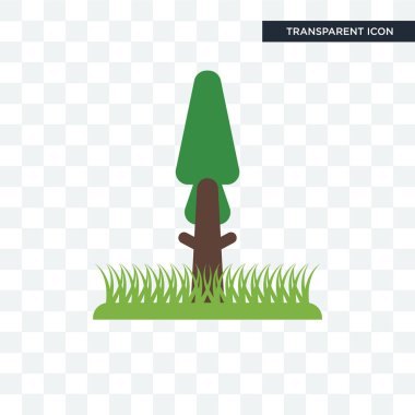 Saydam arka plan üzerinde ağaç logosu d izole ağaç vektör simgesi