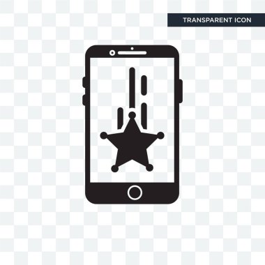 Saydam arka plan üzerinde akıllı izole Smartphone vektör simgesi