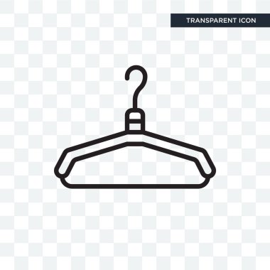 Saydam arka plan üzerinde askı lo izole askı vektör simgesi